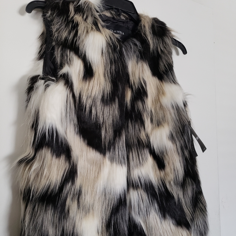 Bohemian Forever 21 faux fur vest Xl boho